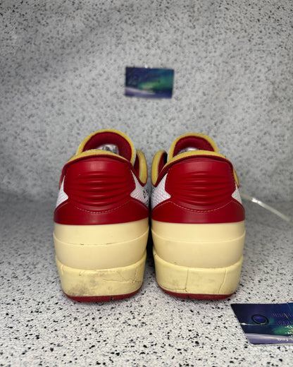 Jordan 2 Off White Chicago Varsity Red 11.5 Men/13 Women “Preowned”