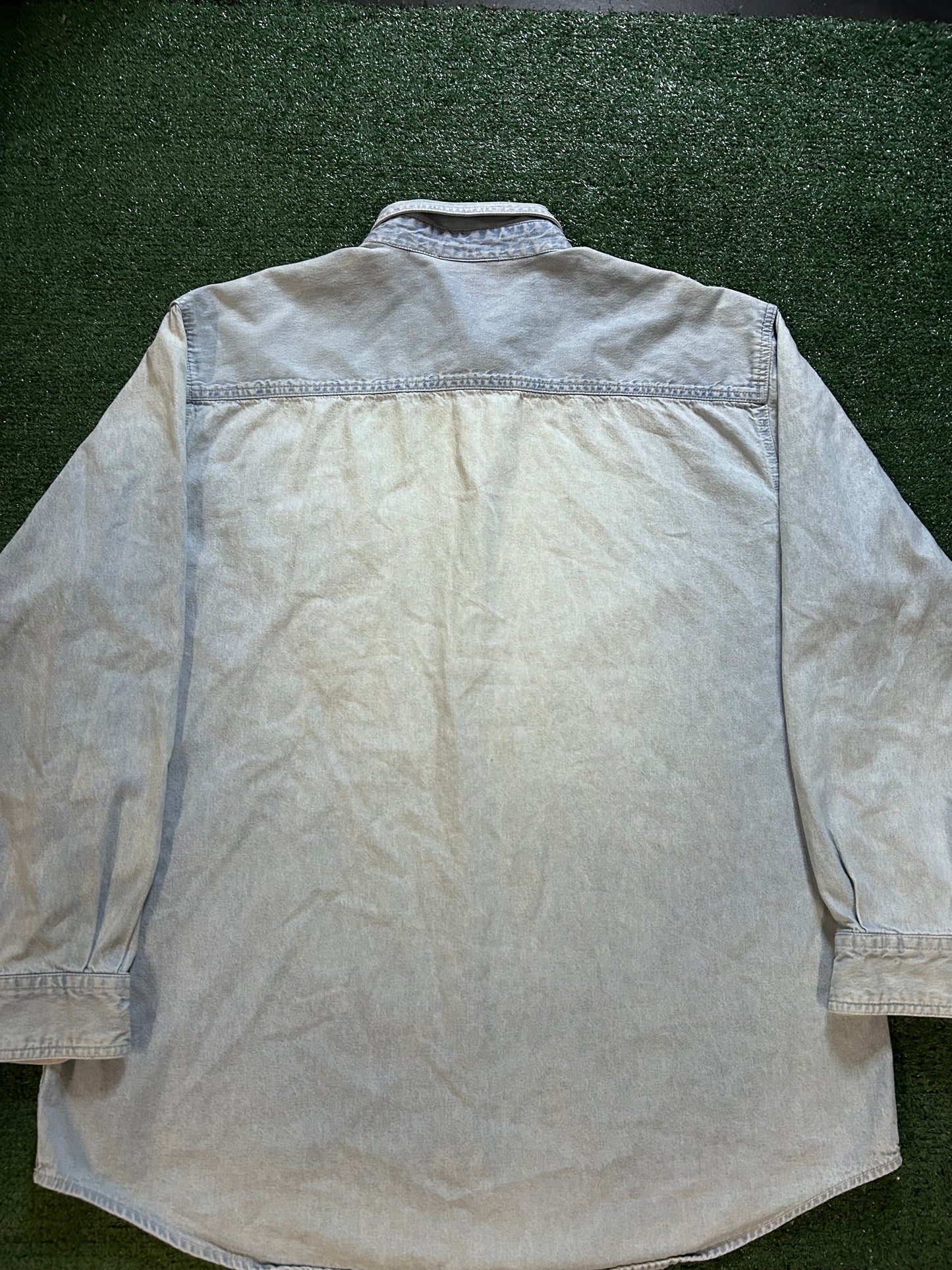 Vintage 1990s Dale Earnhardt denim button up