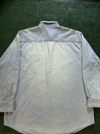 Vintage 1990s Dale Earnhardt denim button up