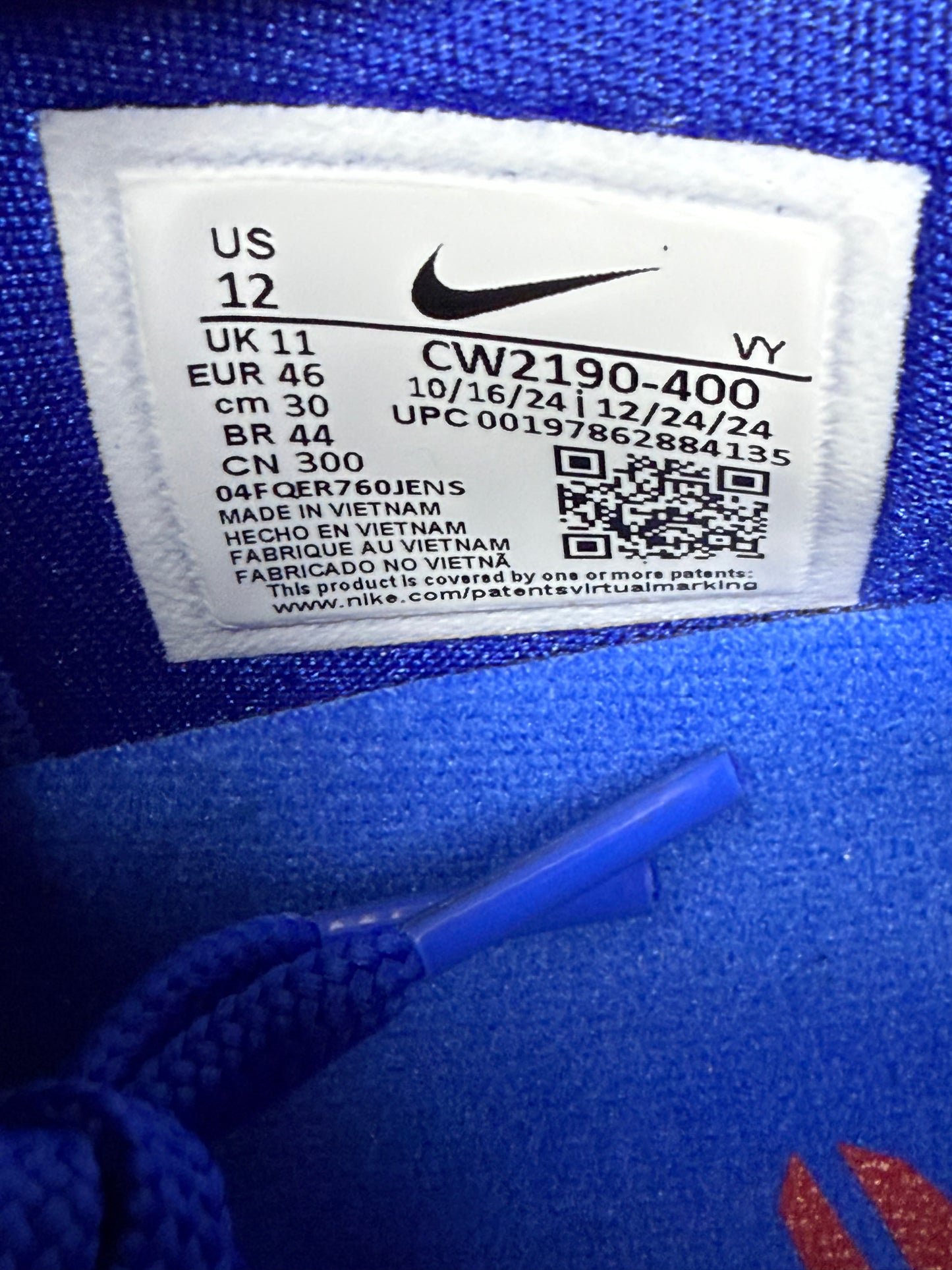 Nike Kobe 6 Dodgers 12 Men/13.5 Women “Preowned”