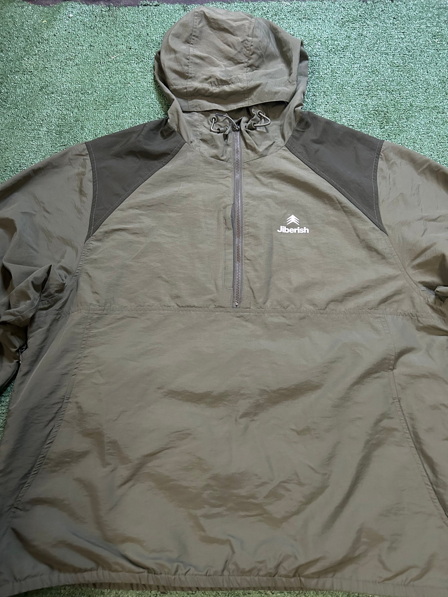 Jiberish olive green anorak jacket