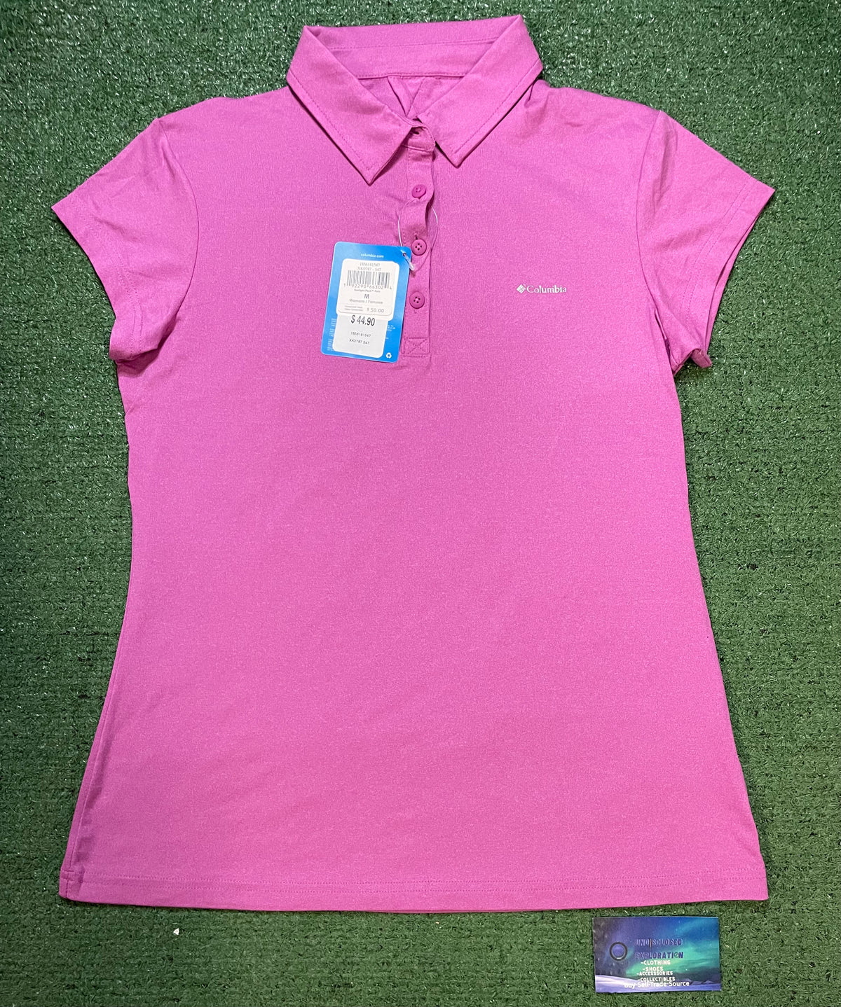 Columbia sunlight peak pink polo
