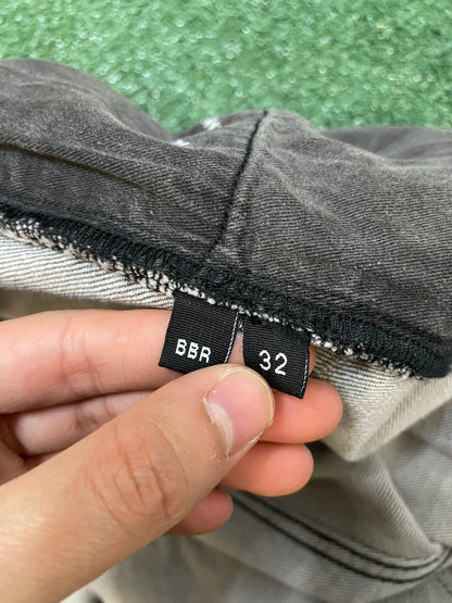 Purple Brand Bleached black raw jeans