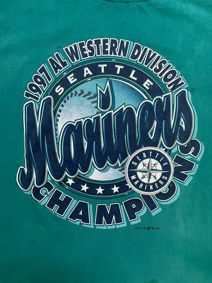Vintage 1997 Seattle Mariners western champions tee