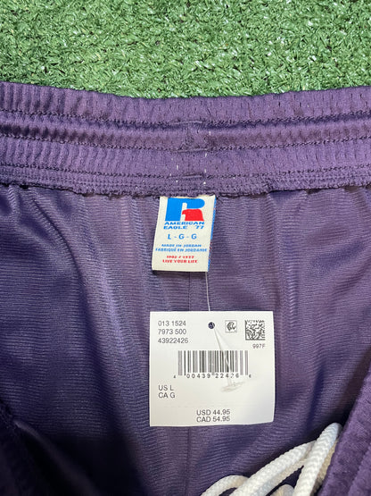 American Eagle X Russell purple shorts
