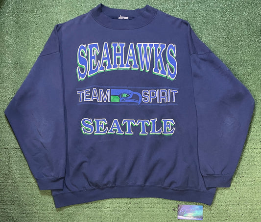 Vintage 1990s Seattle Seahawks Team Spirit Crewneck