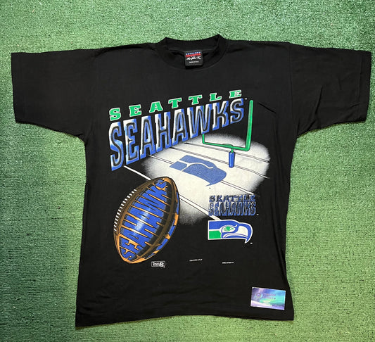 Vintage 1990s Seattle Seahawks field post tee