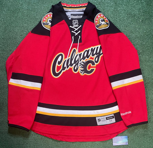 Reebok  Calgary Flames Alternate Script  2013/2016 hockey Jersey