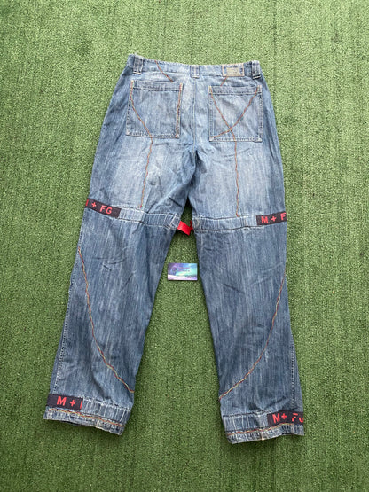 Vintage M+FG Shuttle strap jeans