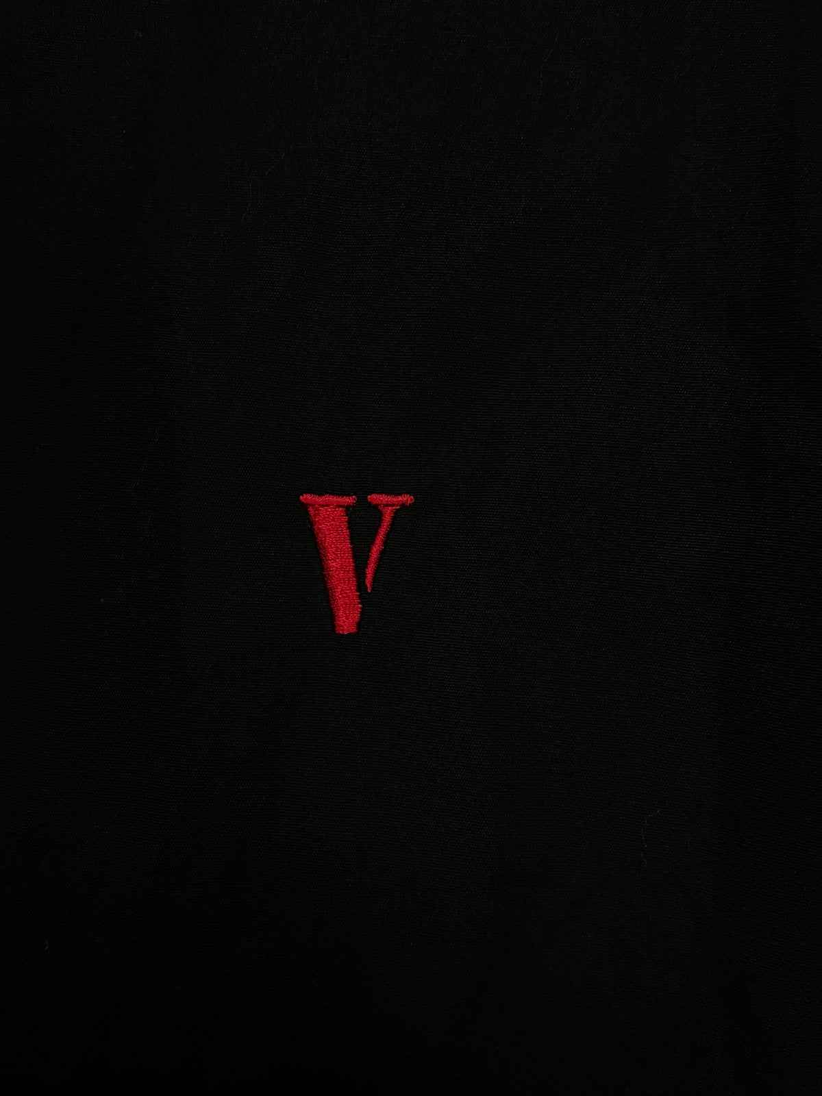 Vlone black longsleeve embroidered button up