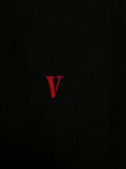 Vlone black longsleeve embroidered button up