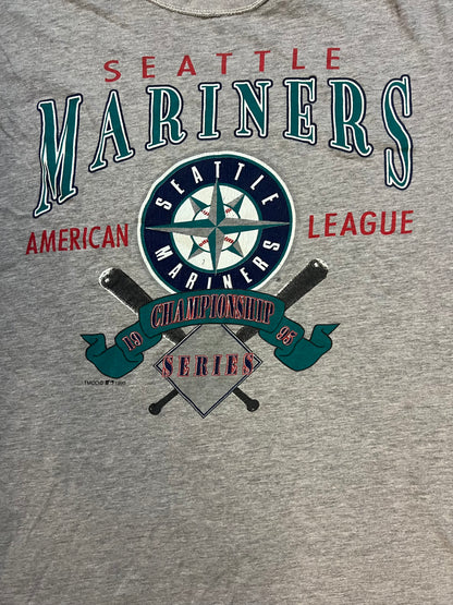 Vintage 1995 American League championship Seattle mariners cutoff tee