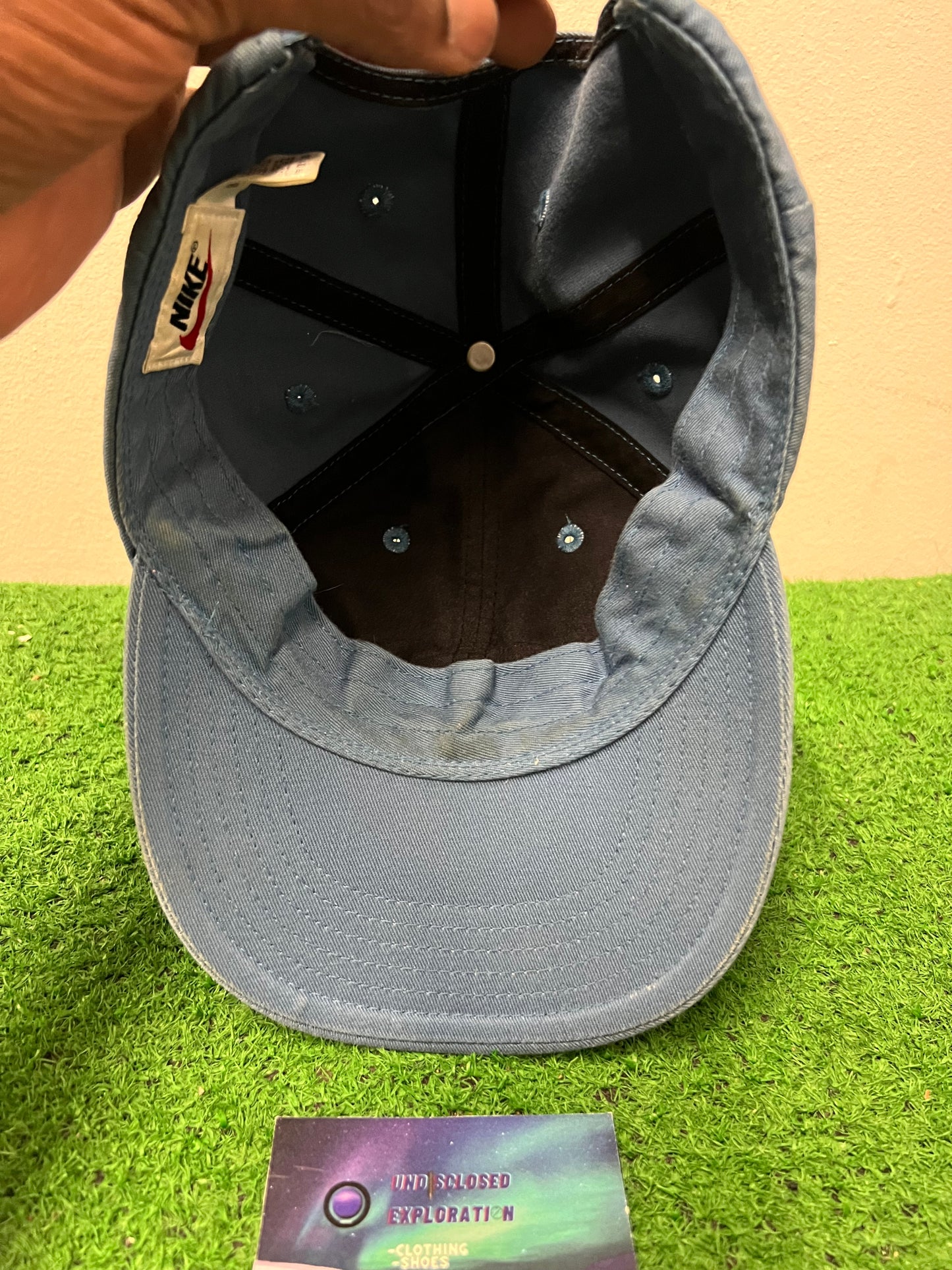 Vintage 1990s Nike blue center swoosh kids hat