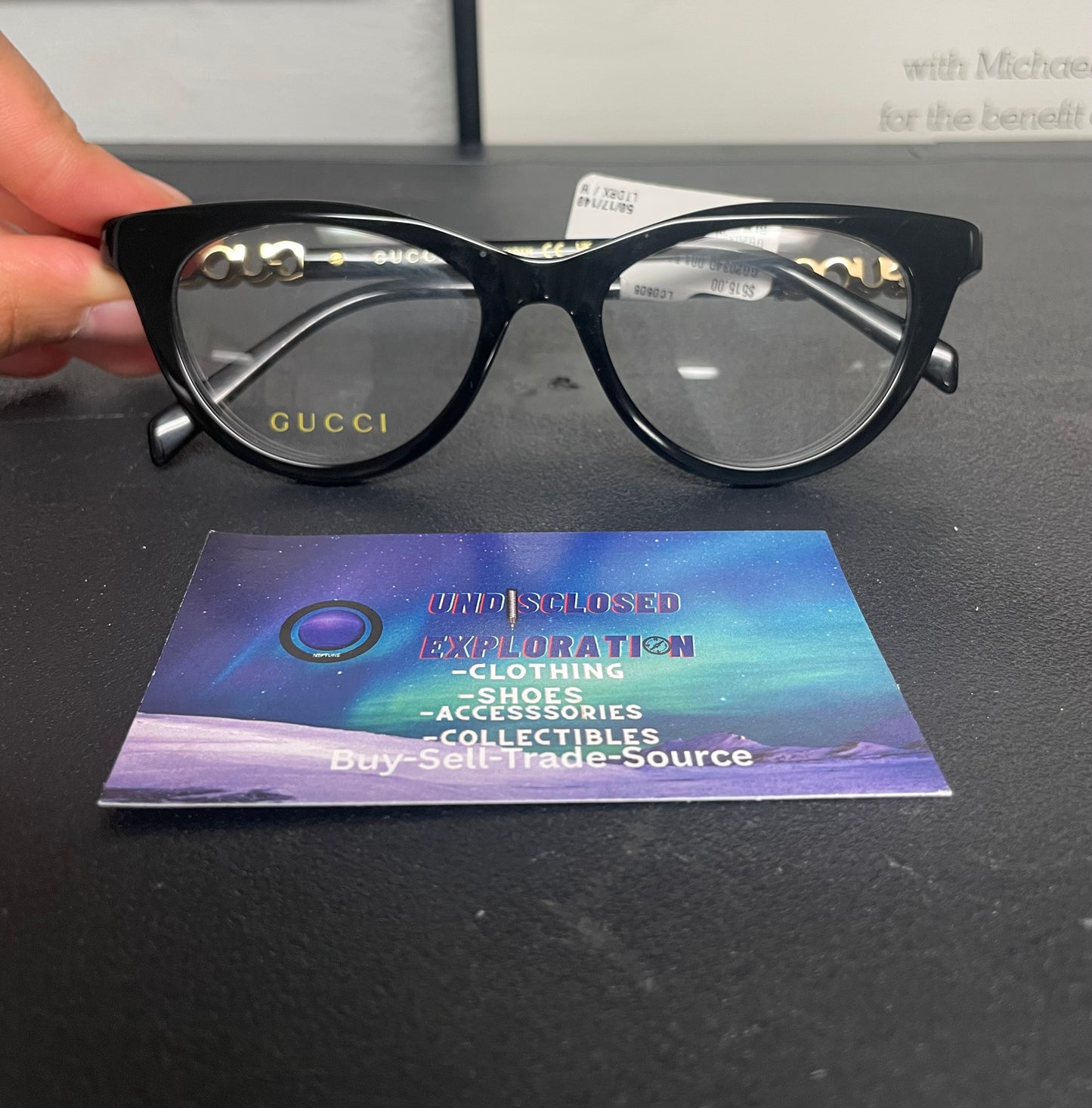 Gucci black and gold GG20340 glasses