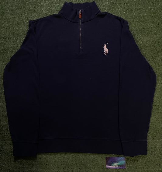Vintage Polo Ralph Lauren navy quarter zip