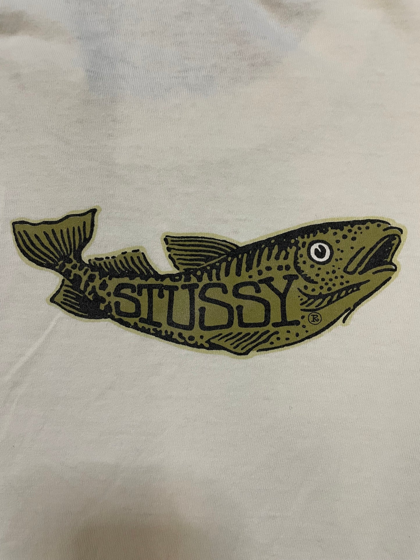Vintage 1980s Stussy don’t take the bait fishing tee
