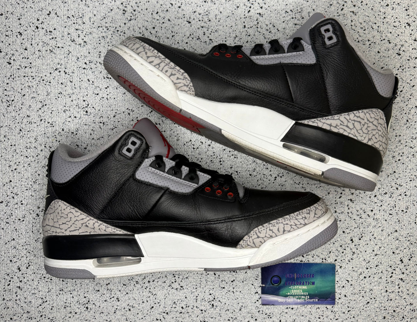 Jordan 3 Black Cement 11 Men/12.5 Women “Preowned”