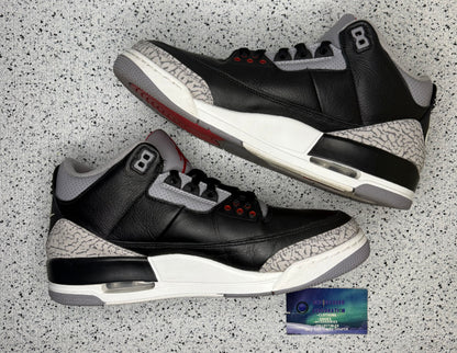Jordan 3 Black Cement 11 Men/12.5 Women “Preowned”