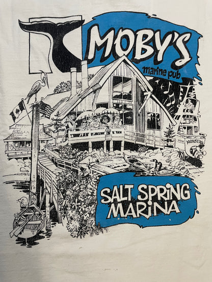Vintage 1990s Moby’s salt spring marina tee