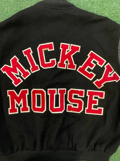 Vintage 1980s Mickey Mouse chalkline varsity jacket