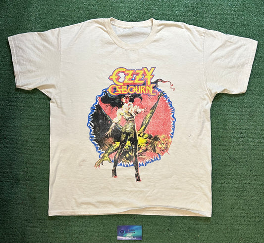 Ozzy ozbourne tour 86 white tee