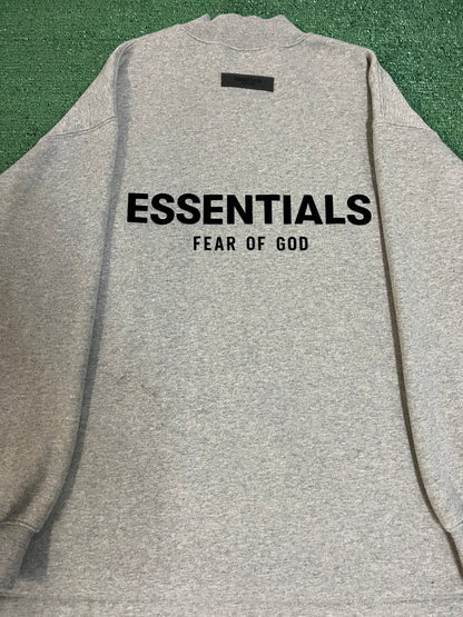 Fear of god essentials heather grey crewneck