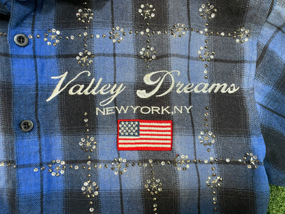 Vale valley dreams New York blue crystal flannel
