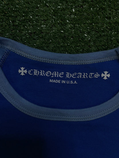 Chrome Hearts women’s baby blue baseball longsleeve