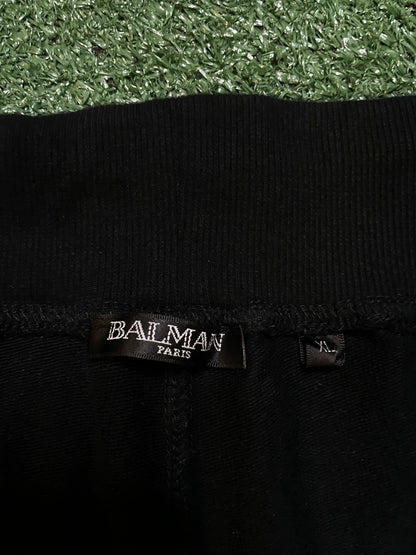 Balmain Paris black and gold tracksuit