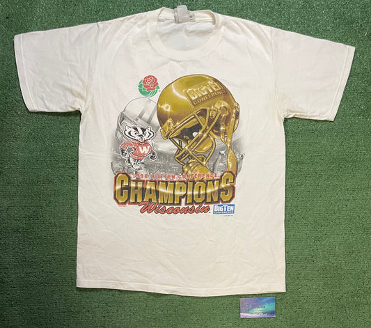 Vintage 1990s Champions Big ten champions university of Wisconsin  tee