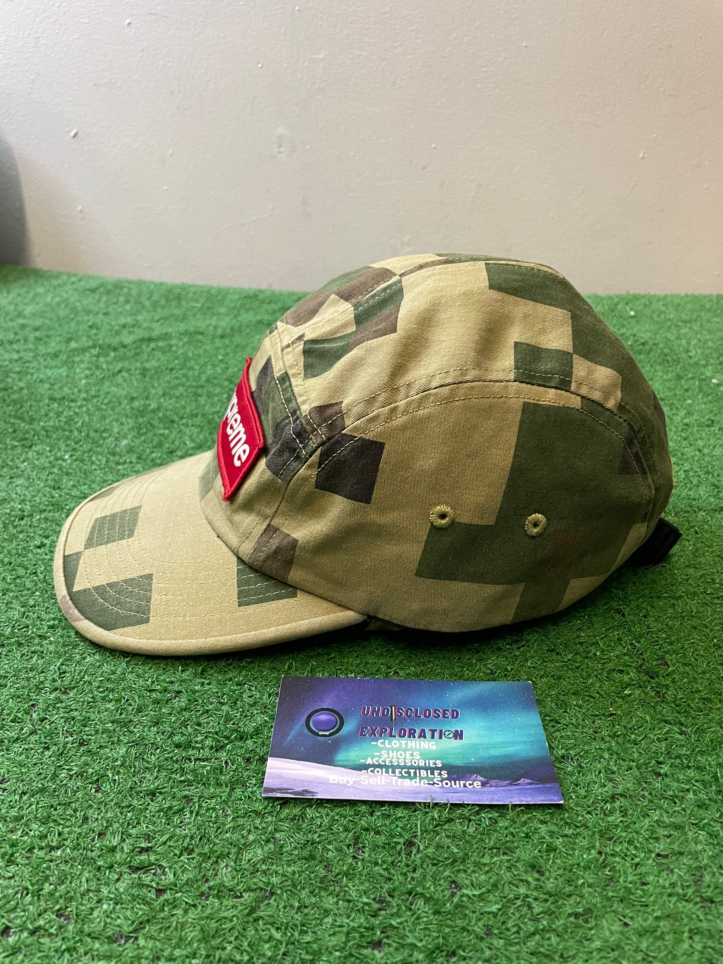 Supreme Military Camp 
Olive Digi Camo hat