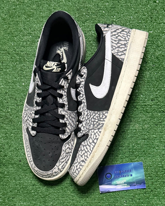 Jordan 1 Low Black Cement 10 Men/11.5 Women “Preowned”