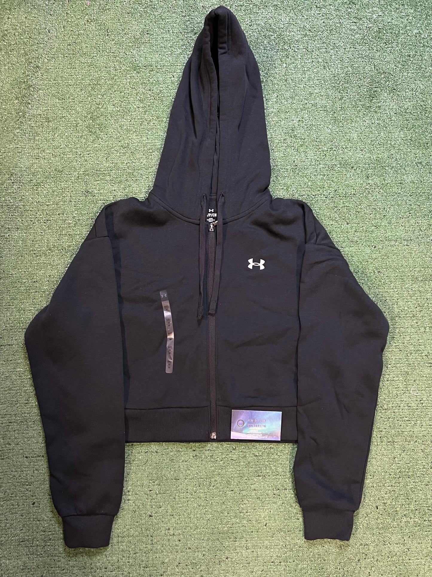 Under Armour rival cropped black hoodie