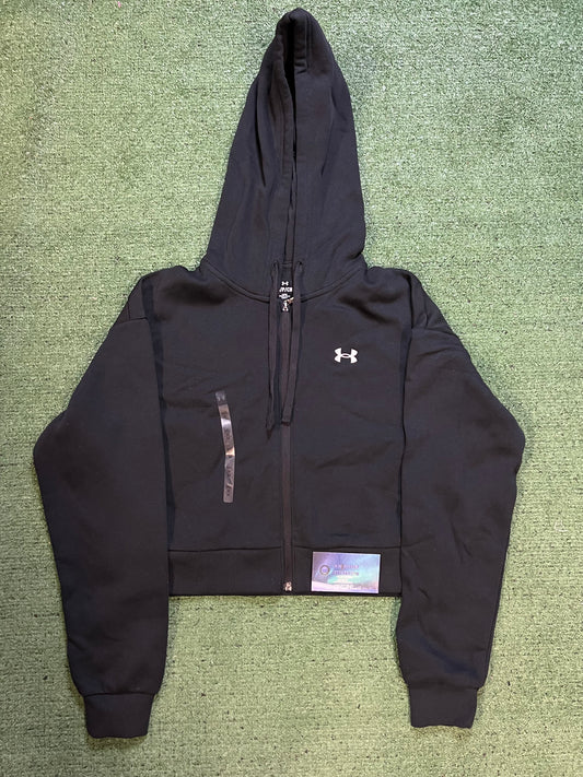 Under Armour rival cropped black hoodie