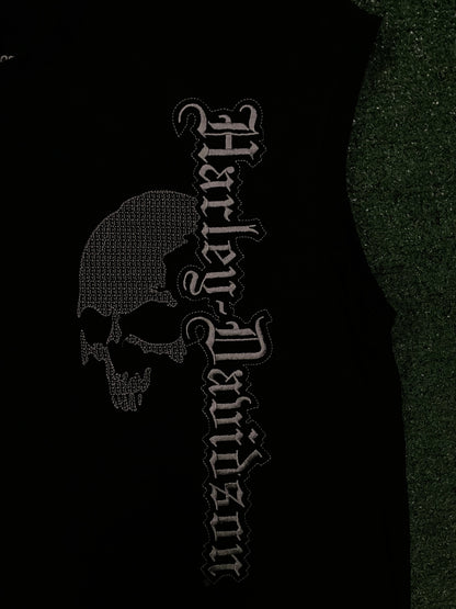 Vintage Harley Davidson embroidered skull cutoff Texas tee