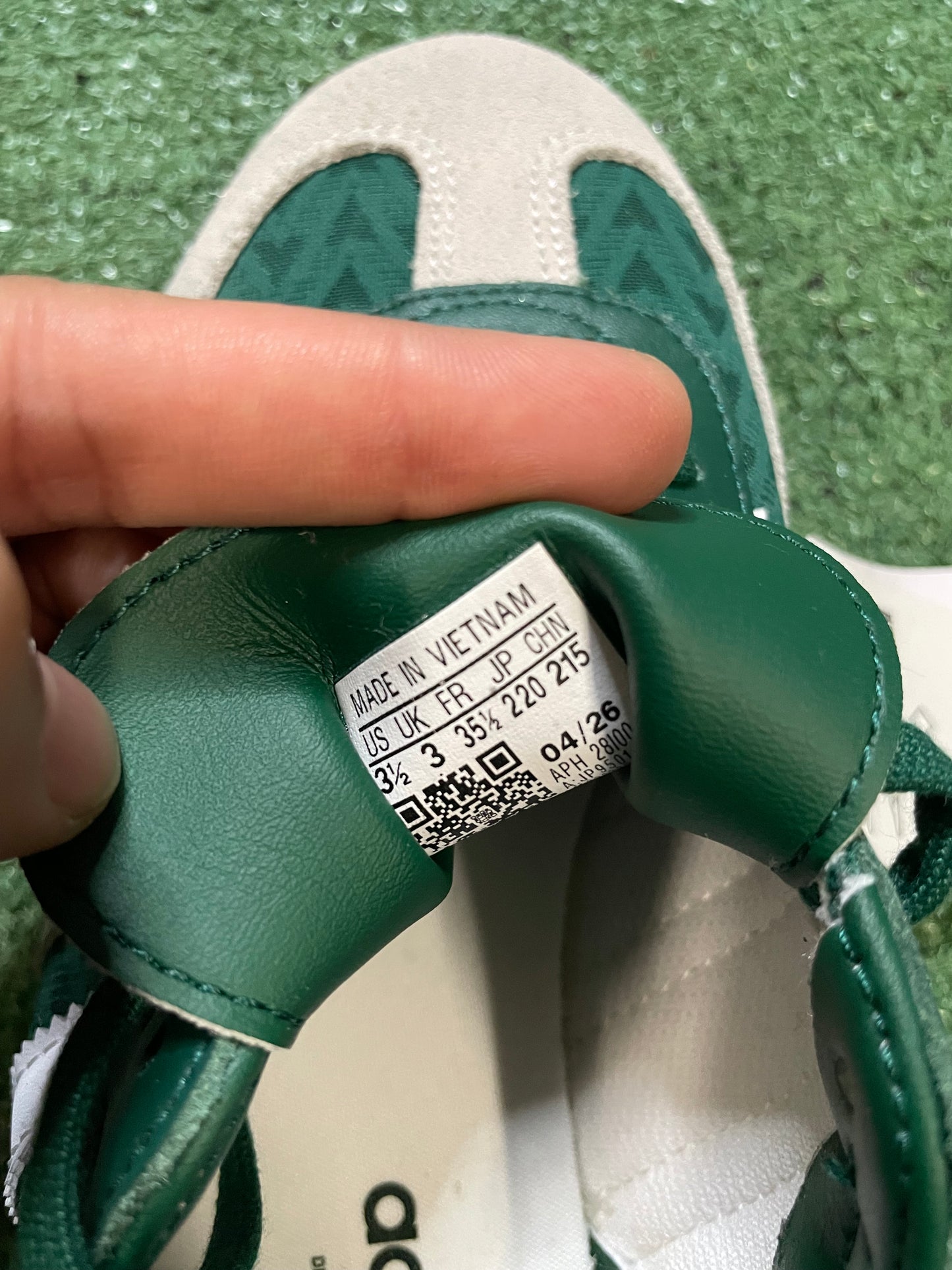 Adidas samba collegiate green cloud gum