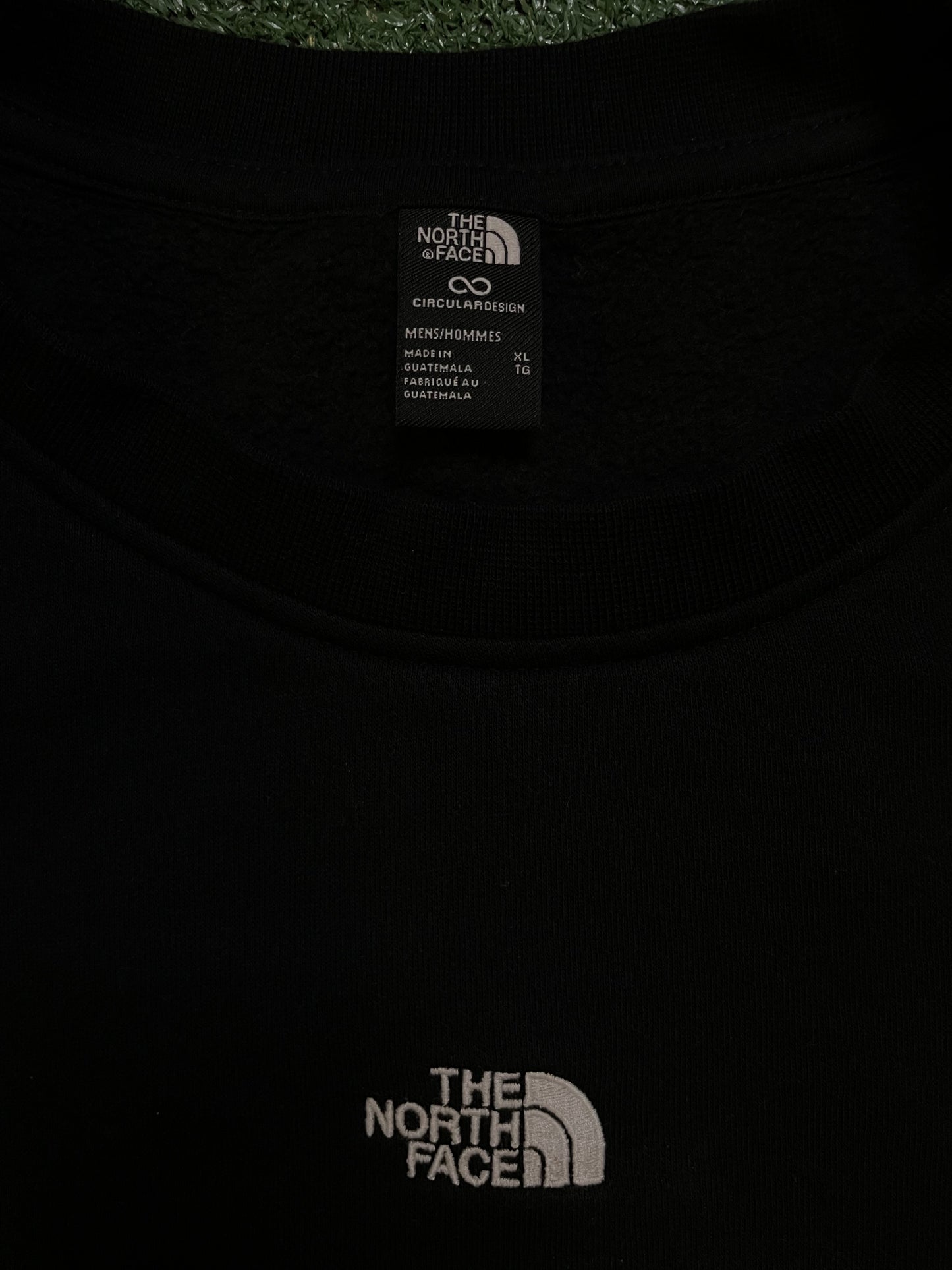 The North Face center logo embroidered crewneck