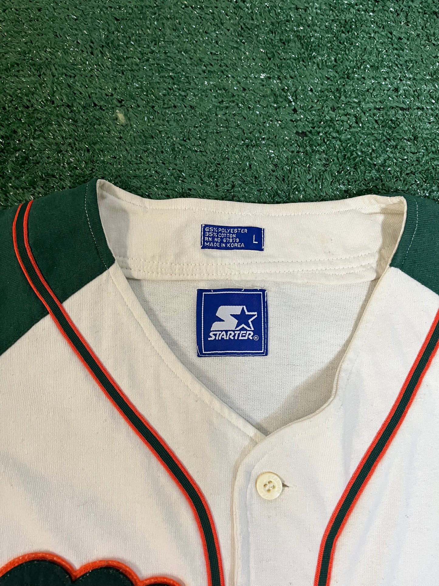 Vintage 1990s Miami hurricanes Starter baseball jersey