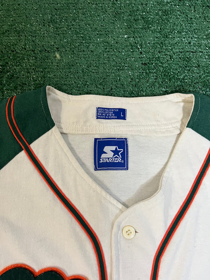 Vintage 1990s Miami hurricanes Starter baseball jersey