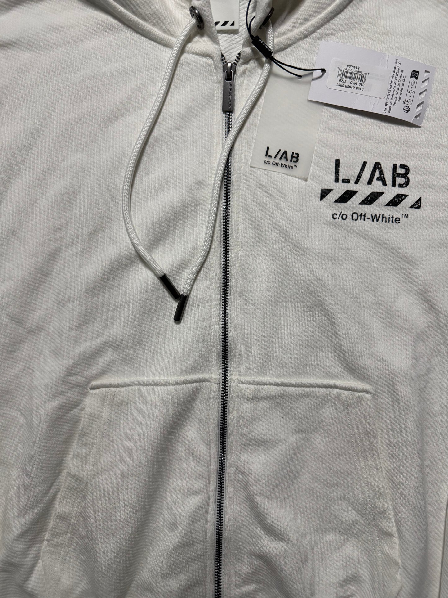 Off-White L/AB Zip Up Hoodie