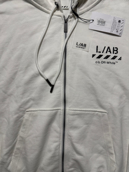 Off-White L/AB Zip Up Hoodie