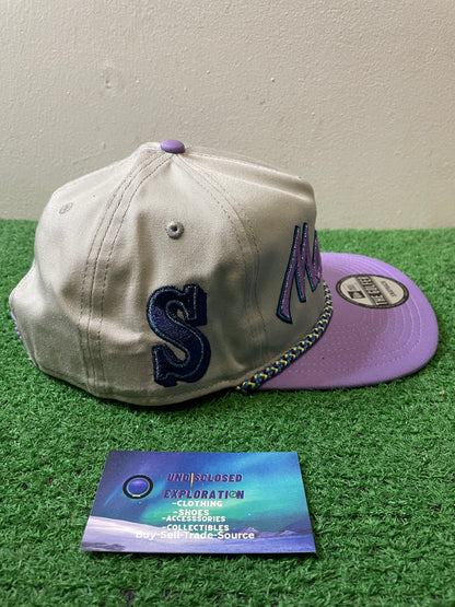 Seattle Mariners grey and light purple hat