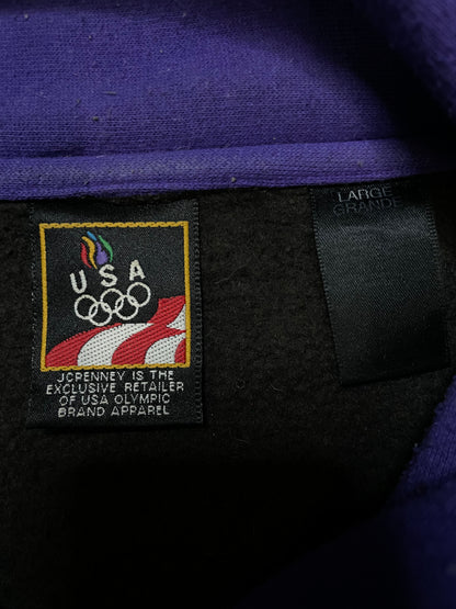 Vintage U.S.A Olympics black purple & grey zipup jacket