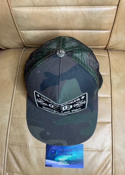 Chrome hearts Hollywood camo trucker hat