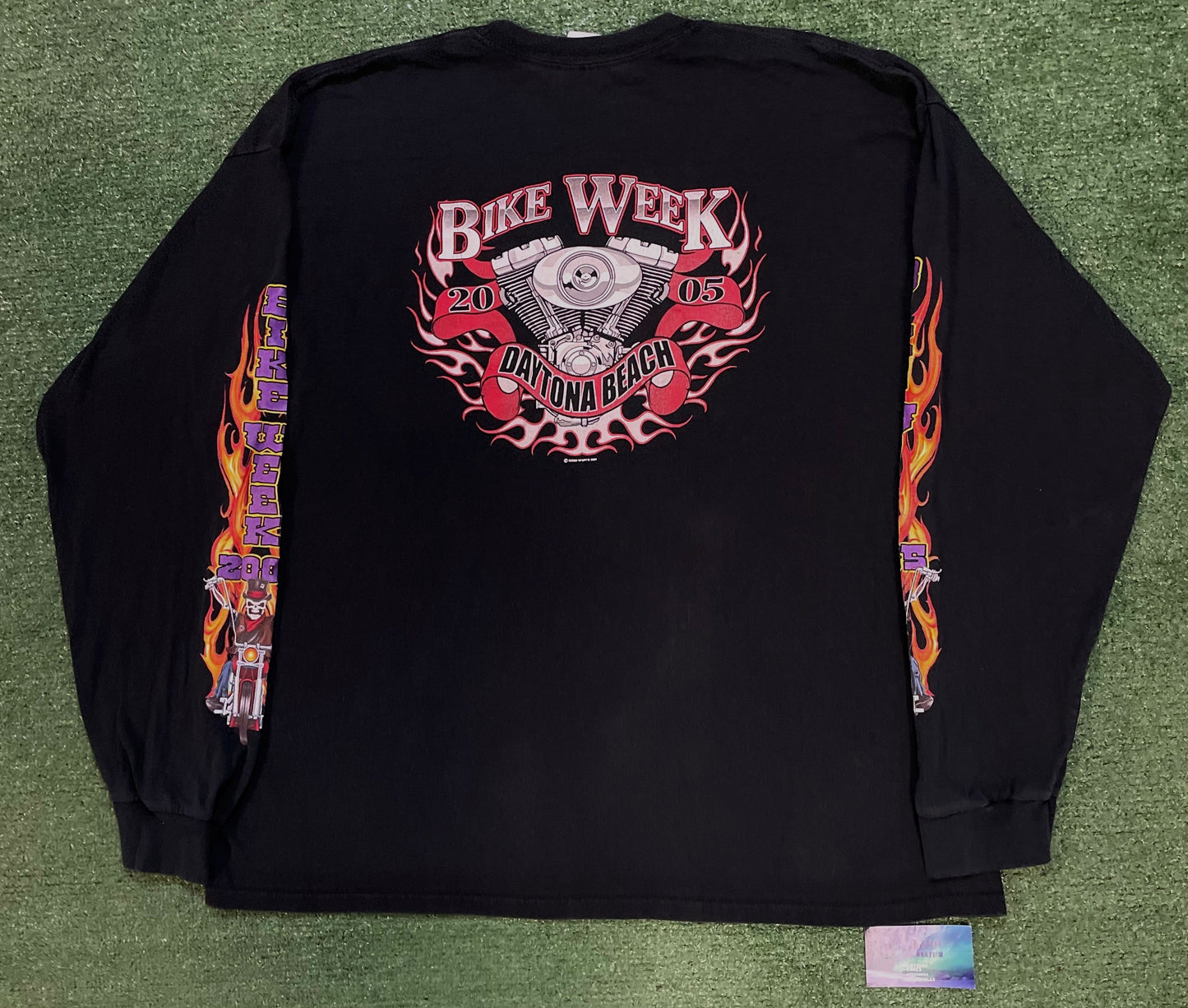 Vintage 2000s Flames Bike Week Daytona Beach longsleeve