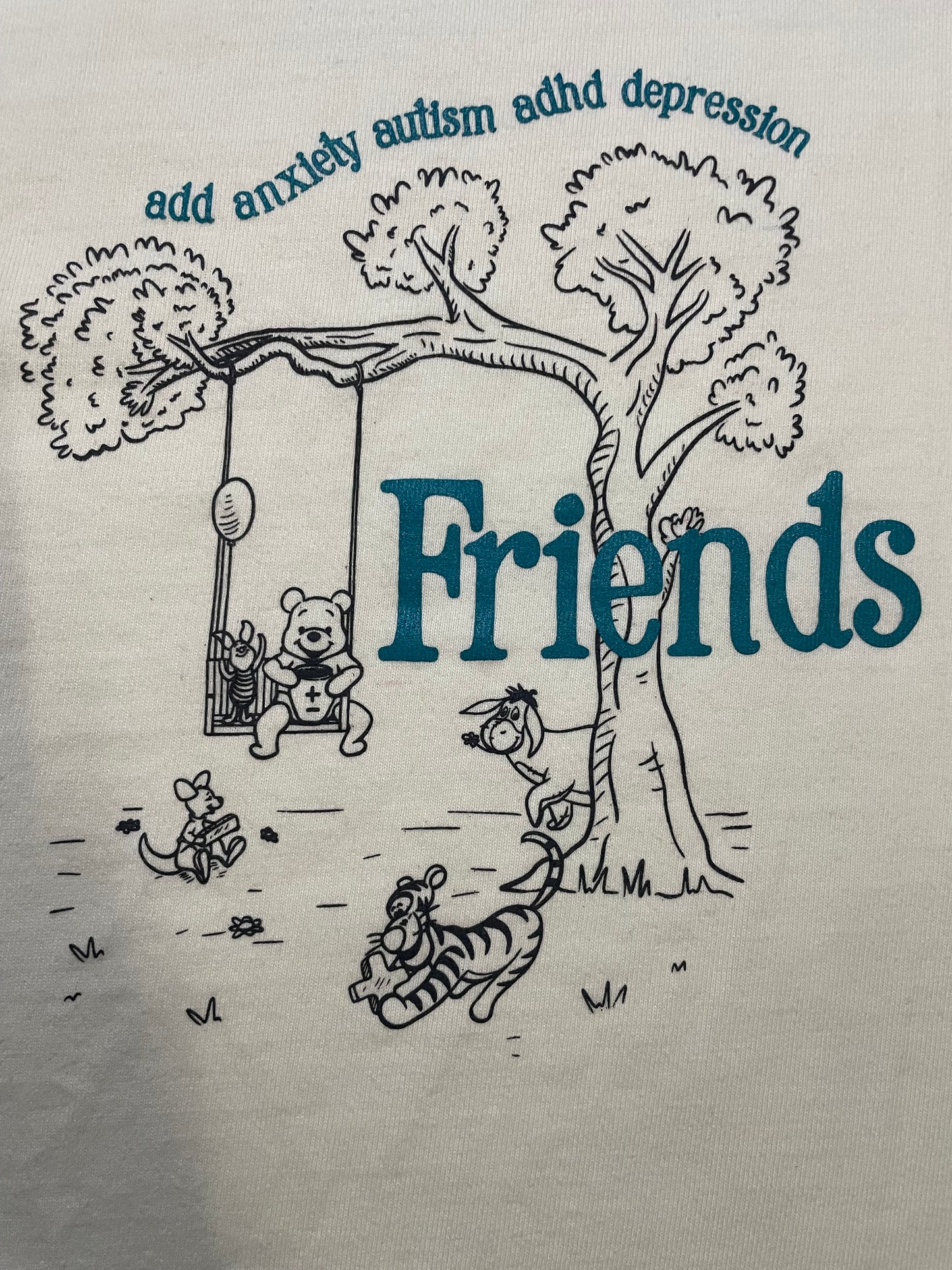 Friends Feelings Lab white & blue tee