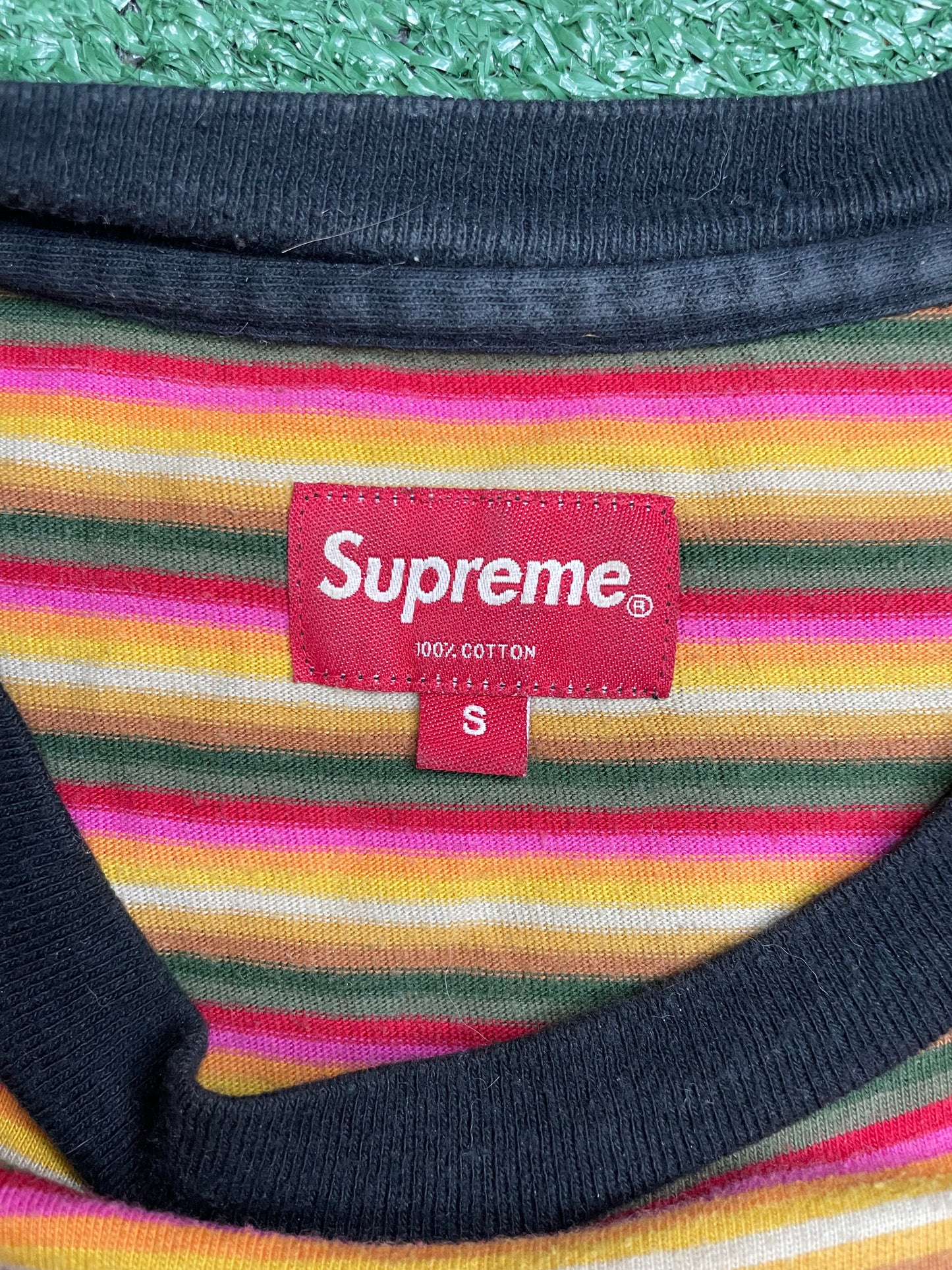 Supreme stripped longsleeve tee