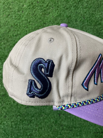 Seattle Mariners grey and light purple hat