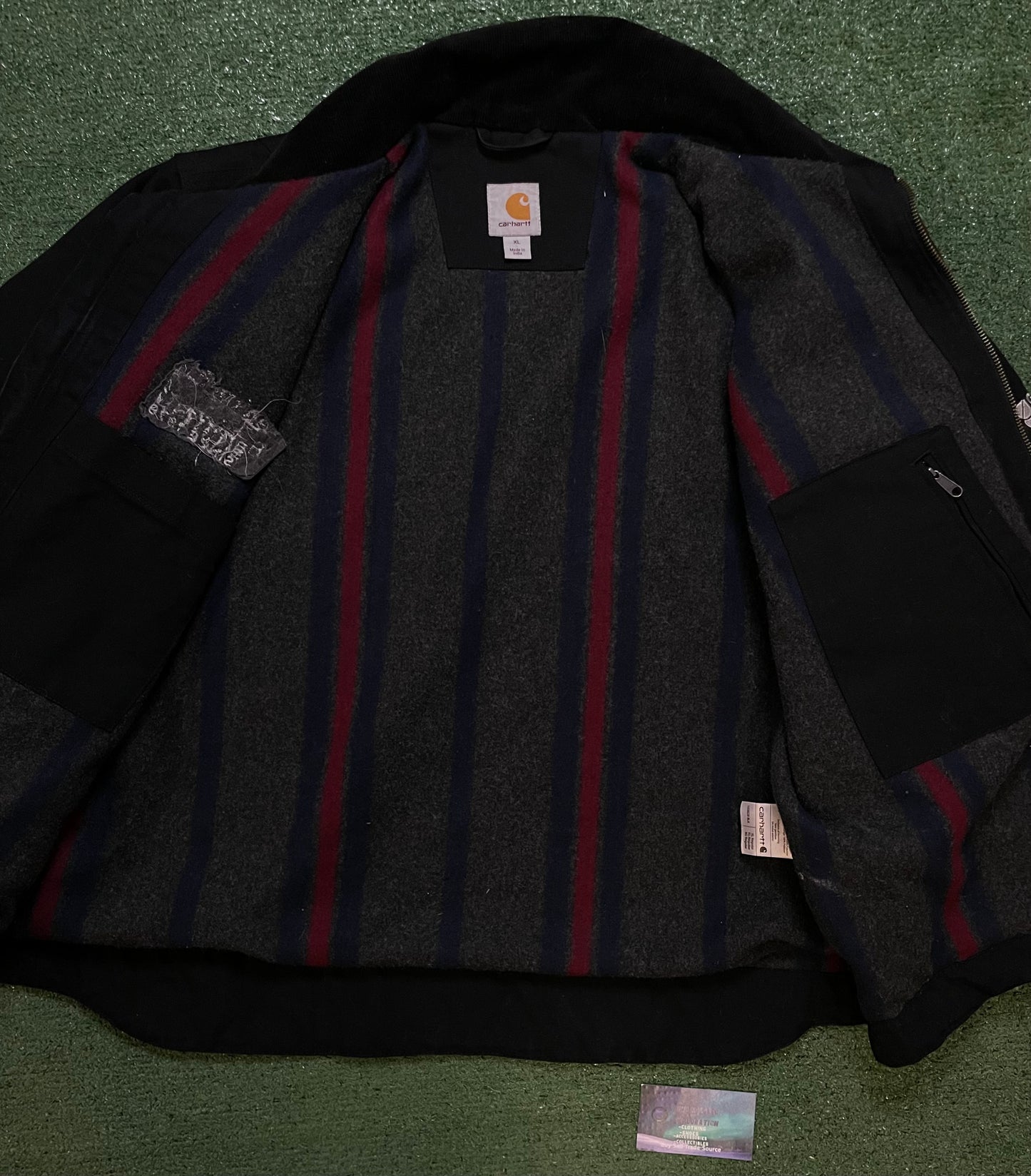 Carhartt Detroit black embroidered jacket