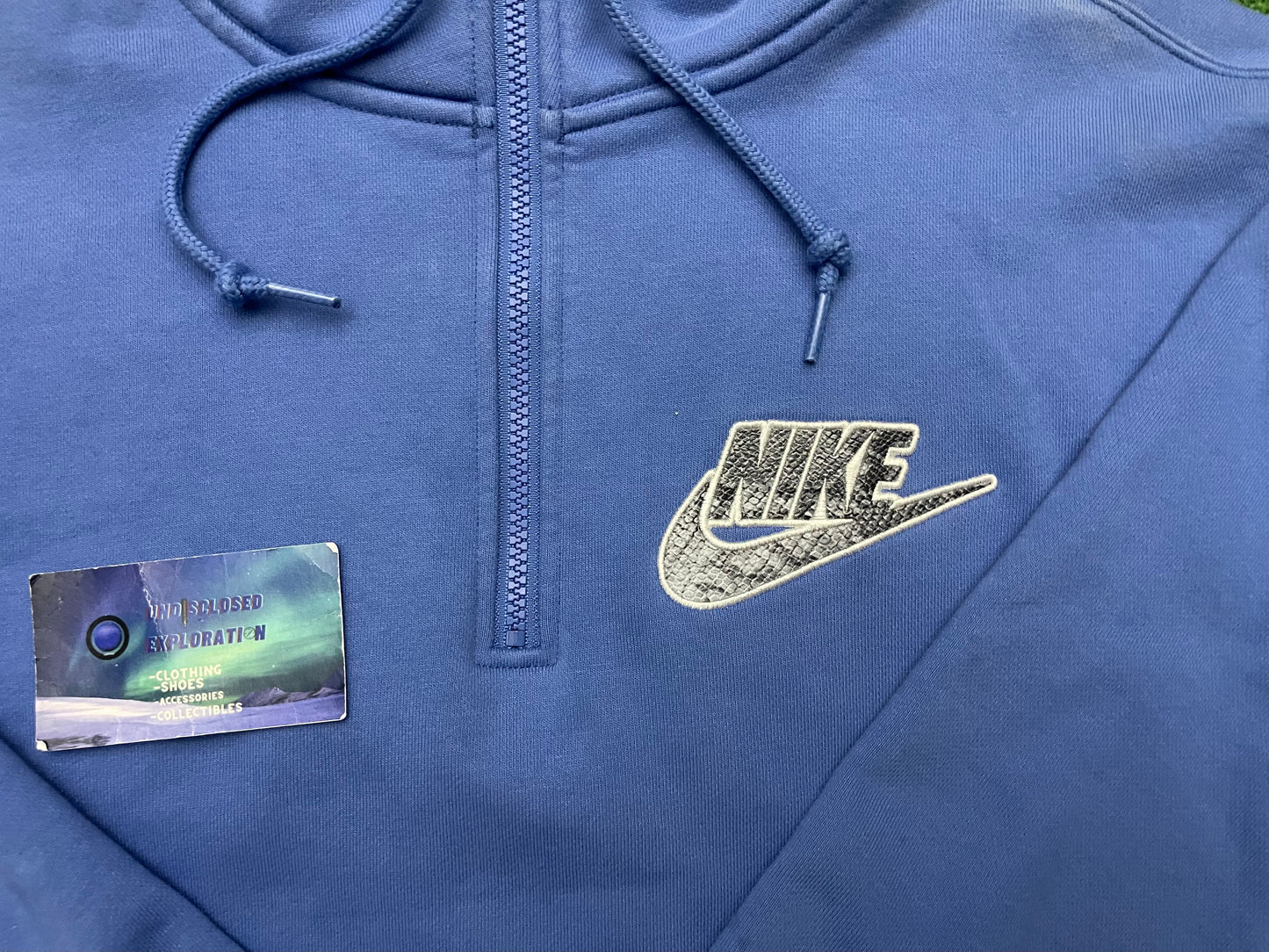 Supreme Nike Half Zip Hooded Sweatshirt Blue